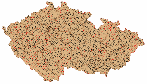 Konfigurace bodů ETRS89 k 1. 1. 2009 Konfigurace bodů ETRS89 k 1. 1. 2009